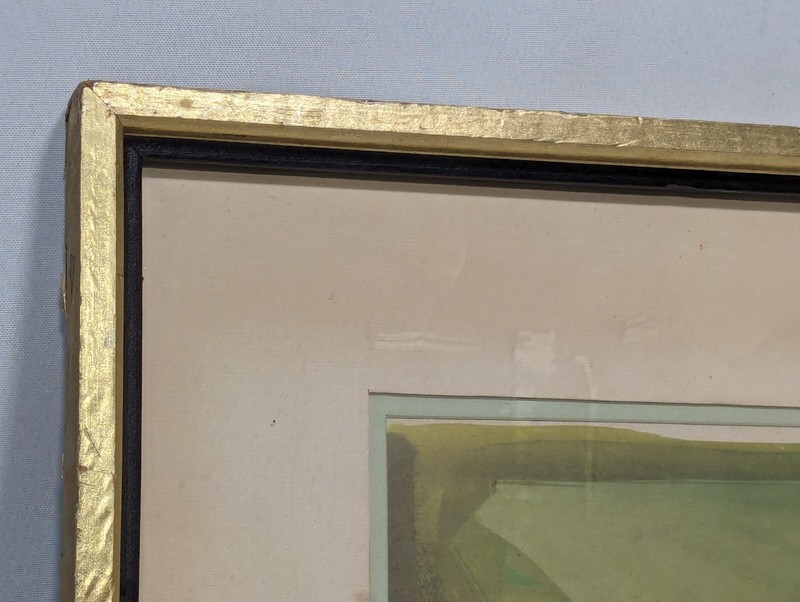 L Tesjonni? 1940? floral painting 27 x 21 inches, framed gallery