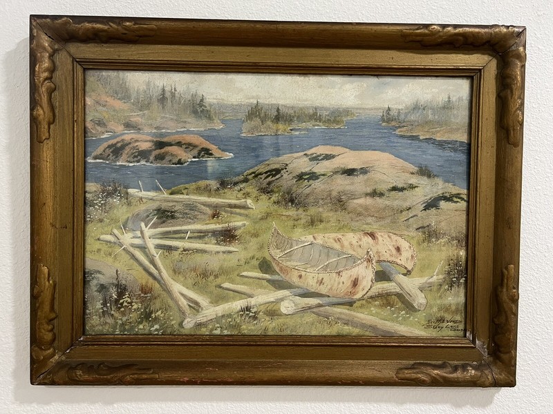 Seth Corbett Jones (American 1853-1929), Gouache On Paper «Stoney Lake Canada»