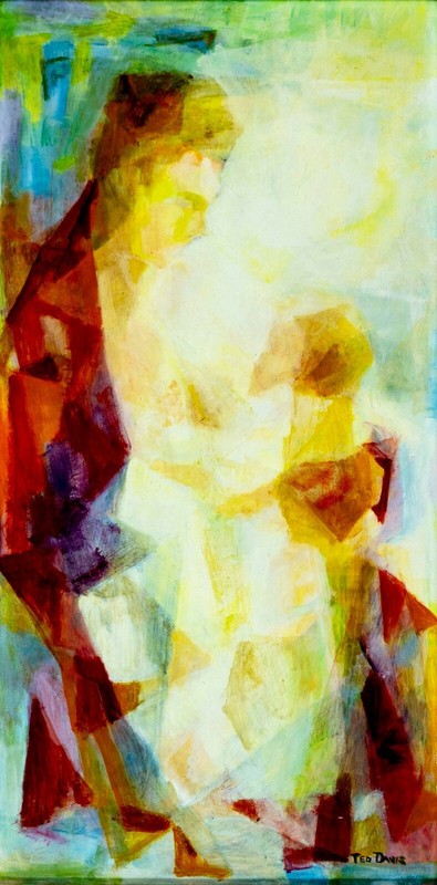 Ted Davis (NY,ME,1908-1995) casein painting 135849