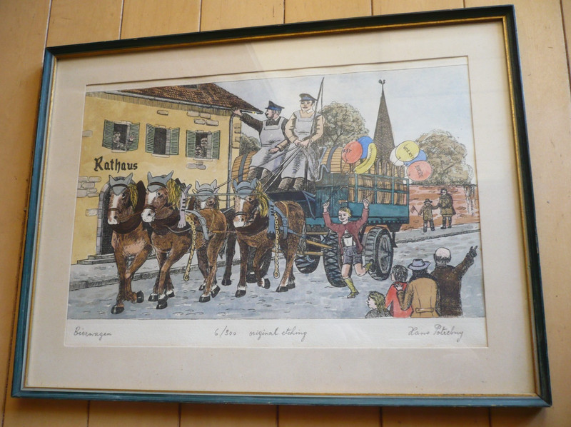 HANS POTREBNY, LISTED GERMAN GERMANY ETCHING IN COLORS SIGNED PRINT VINTAGE ART