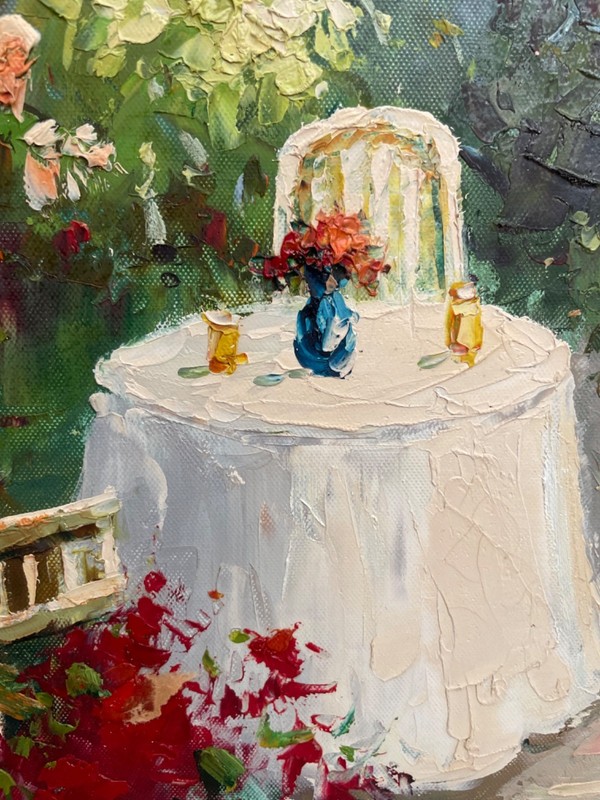 Antonio Di Viccaro Original Oil on Canvas – Large Mediterranean Coastal Scene gallery