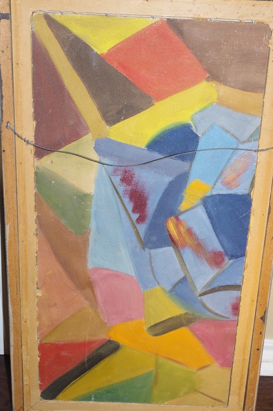 2 sided cubist painting