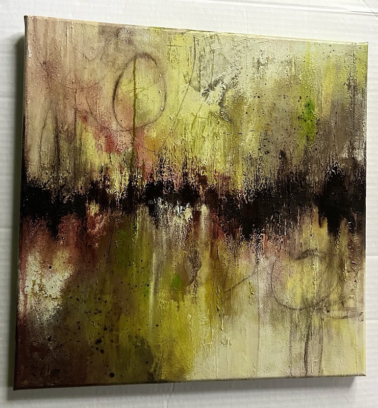 ORIGINAL Abstract Painting 18×18 | Modern Canvas Wall Art Textured Home Decor