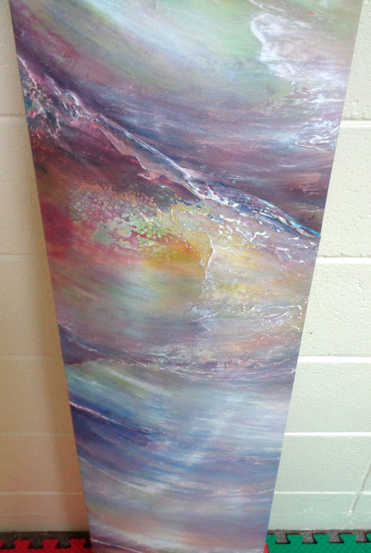 Carol Kucera Reef Acrylic Original Painting on Canvas, Signed 12" x 88" gallery