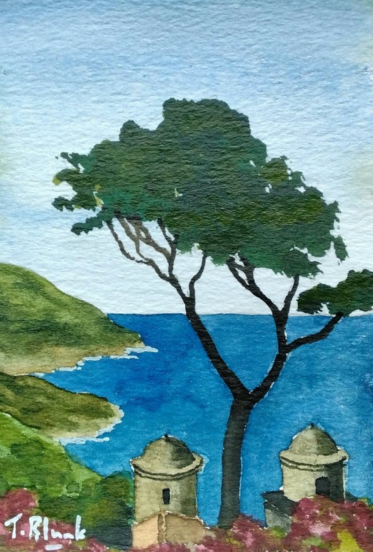 ORIGINAL WATERCOLOUR – Ravello on the Amalfi Coast, Italy
