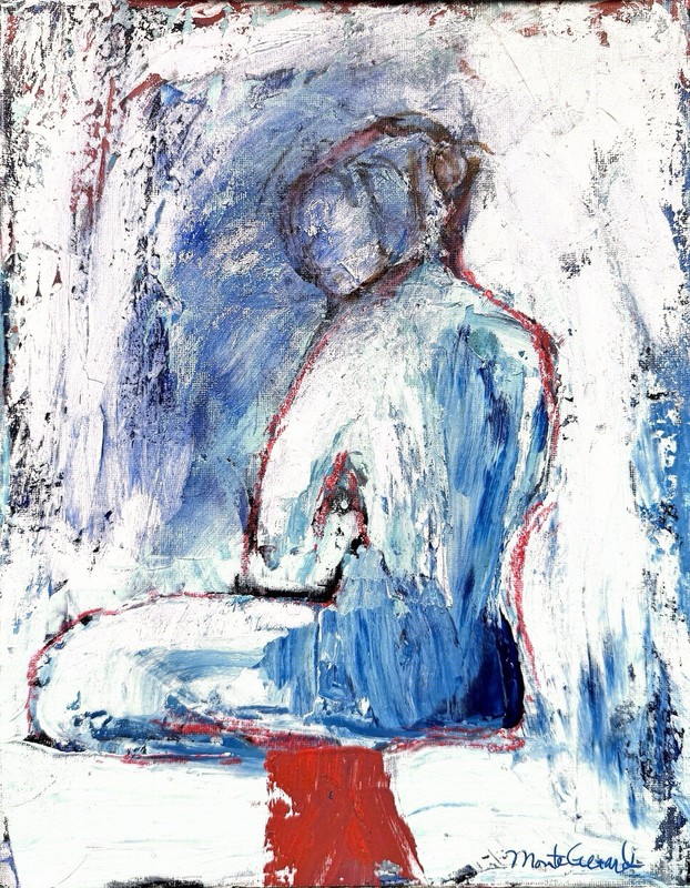 GERARD 11X14 IN-Abstract Expressionist Original Acrylic Painting Canvas