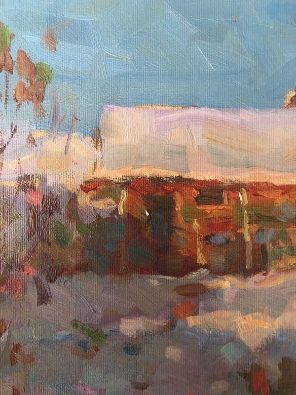 Oil painting good morning Ukrainian painter Canvas Unframed original landscape gallery
