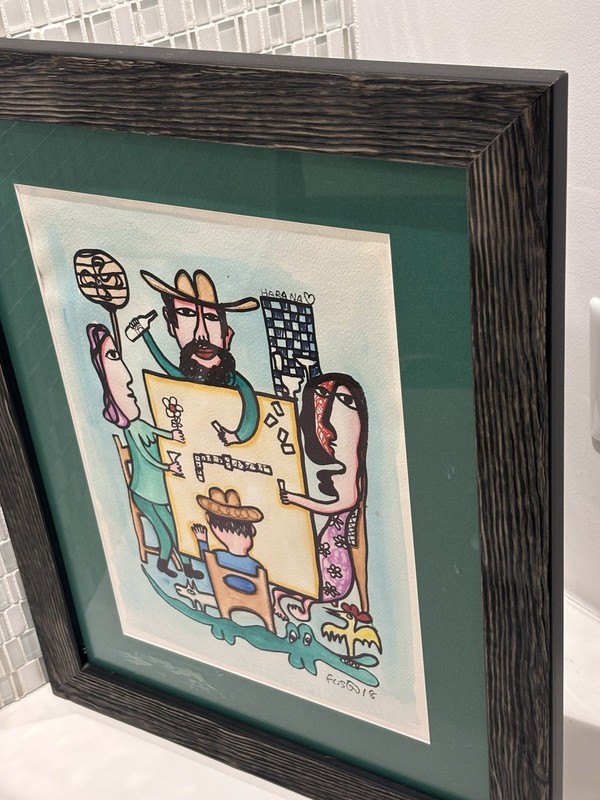 Original José Rodríguez Fuster "Habana" Painting, Rare Cuban Fine Art Decor Gift gallery