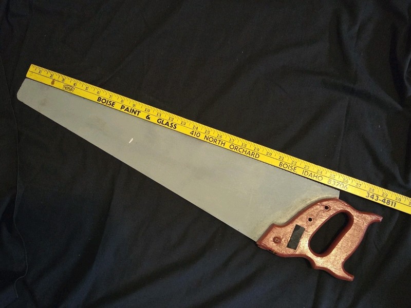 Hand Painted Art, Farm Scene on 26" Handsaw. By Laverne, Year unknown gallery