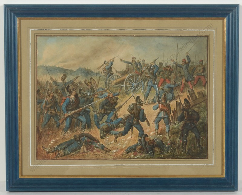 Fritz Birkmeyer «Bavarian 12th Infantry Regiment», watercolor, 1873