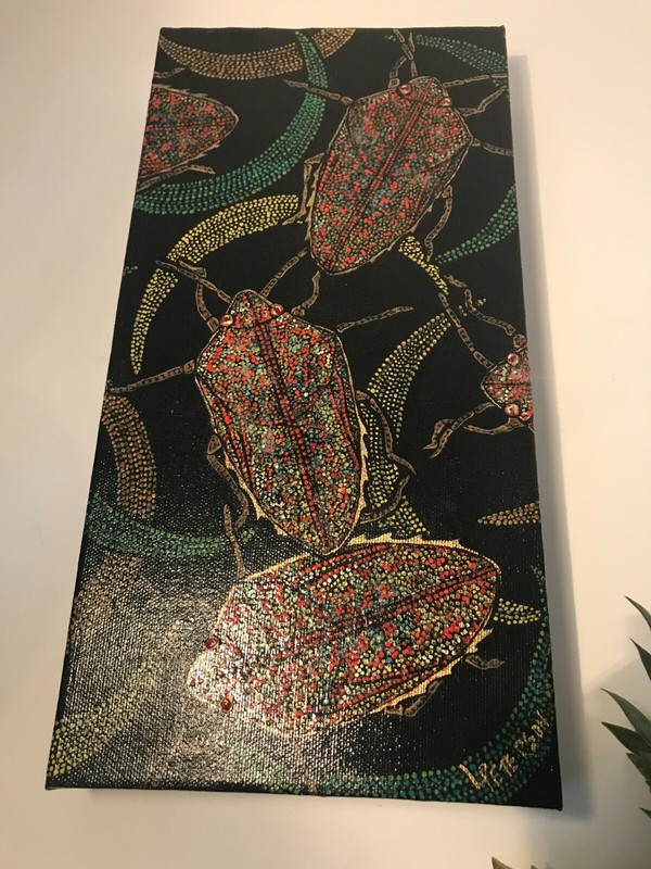 Linda Peterson original art, Linda Peterson Koa Jewel original signed painting