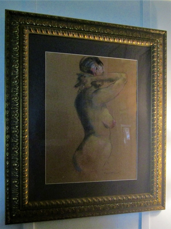 RARE, LARGE FRAMED ORIGINAL PASTEL, WOMAN, EMIL KOSA JR.,1903 - 1968 gallery