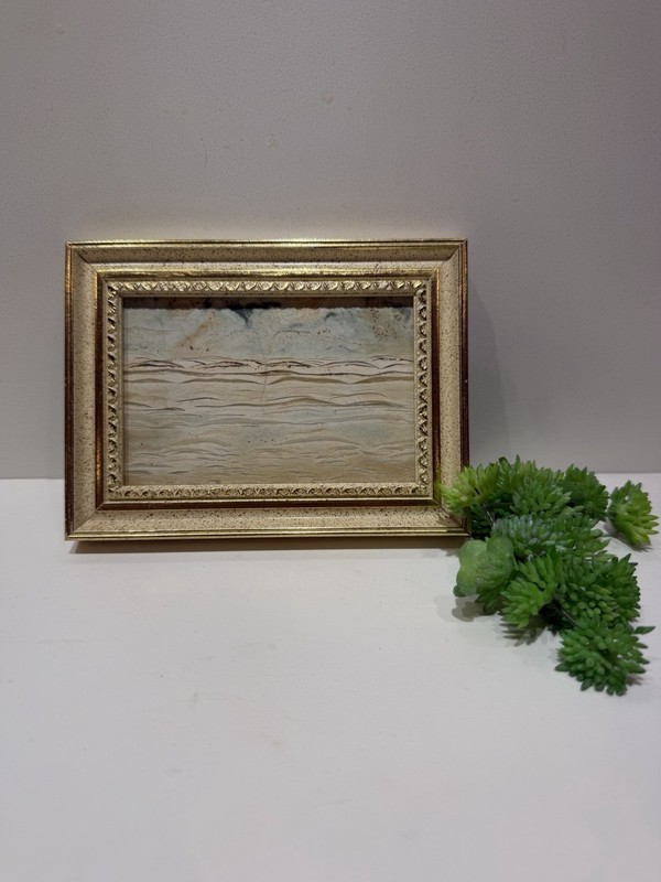 VTG REAL Limestone Mini Picture - Arizona Sunset Framed By G. Frank gallery