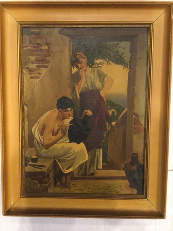 After -Paul Thumann Copy? The Vase Painter Oil Painting 1905 – 23X18-1/2 frame