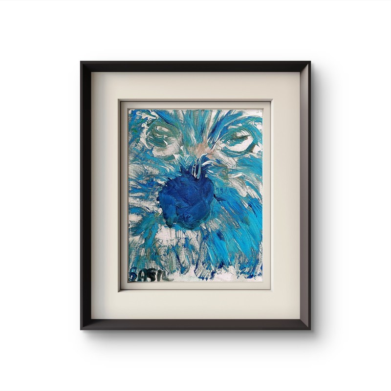 Hairy Dog Neo Expressionism Artwork on Canvas 11×14