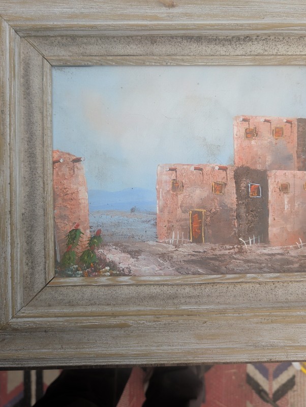 Original Oil Painting In Need Of Restoration From Mexico gallery