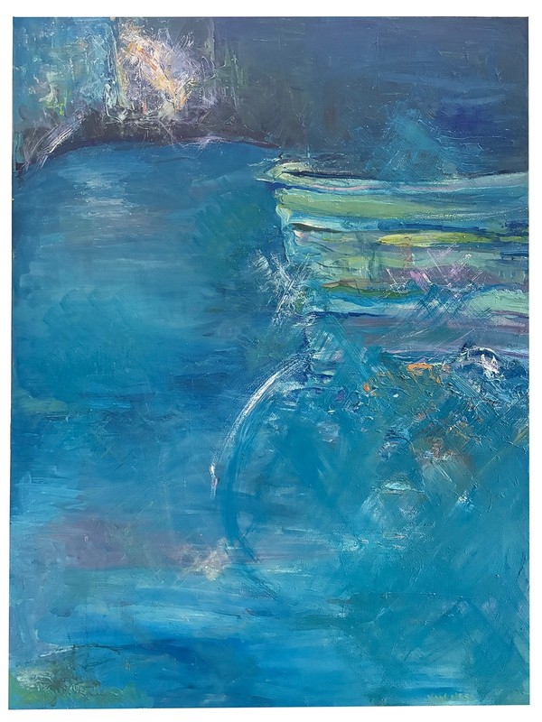 The Grotto, Oil Painting, Coastal Abstract, Large Art