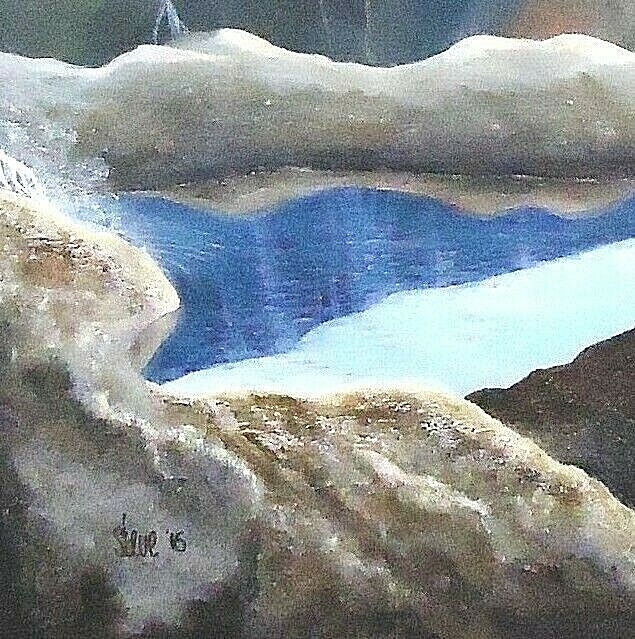 ORIGINAL PAINTED Signed Artwork "The Pool" 24"x30" acrylic/canvas Steven Graff gallery