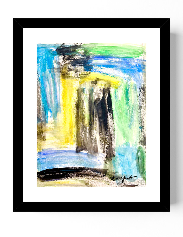 Guajardo Art: Serenity 14X11 Original Paper Signed Wall Decor