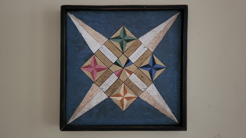Original Quilt Pattern Painting by C. Munro