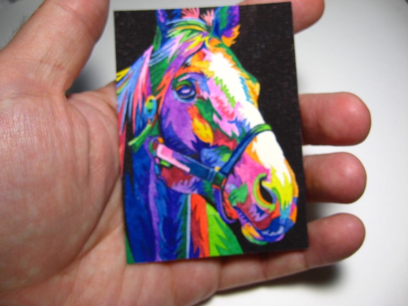 Watercolor Painting Abstract Horse Animals ACEO Art gallery