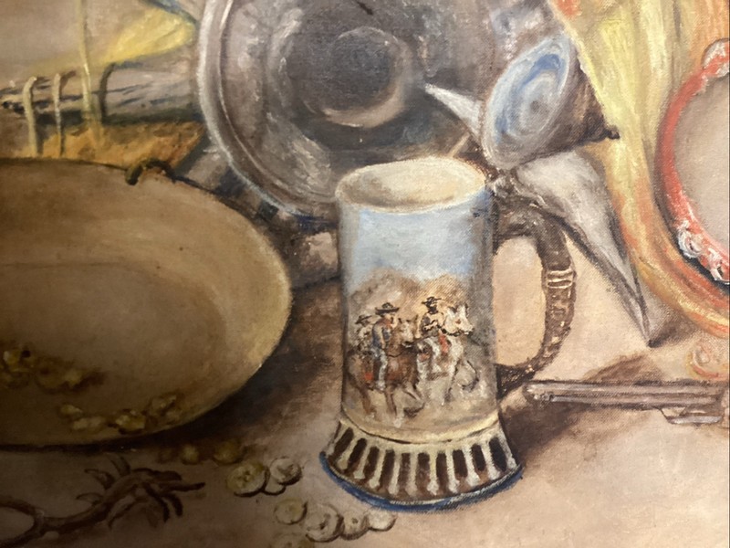 Rare 1940s Original Oil Painting - "The Quest for Fortune" - Hand-Painted gallery