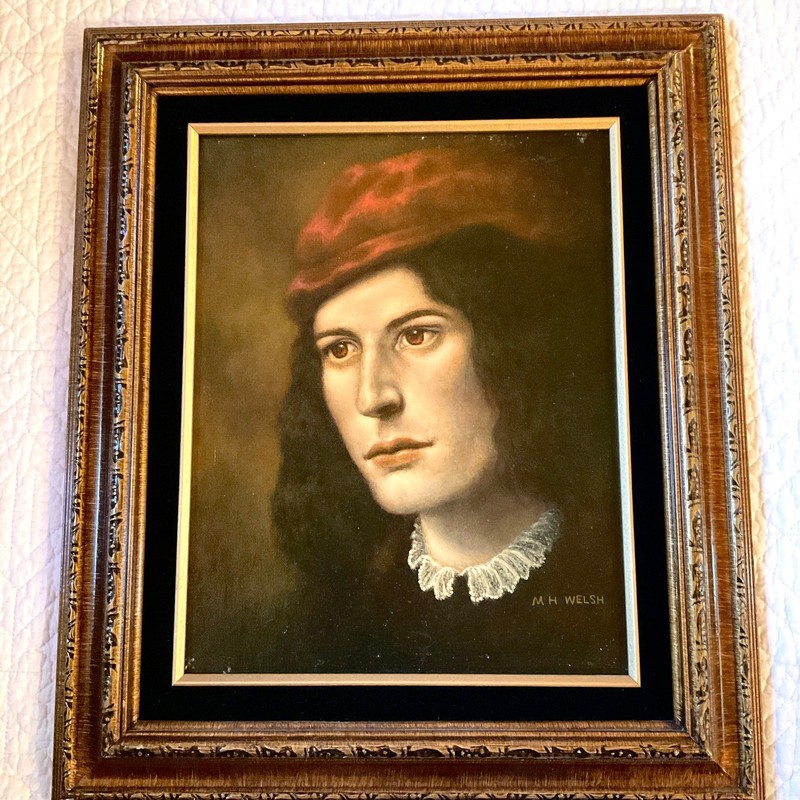 Renaissance man portrait oil painting hand painted by Welsh medieval
