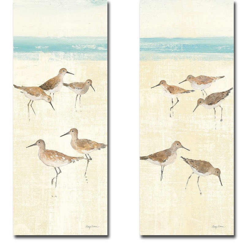 Sandpipers Panel by Tillmon 2-pc Gallery-Wrap Canvas Set (20 in x 8 in Each pc)