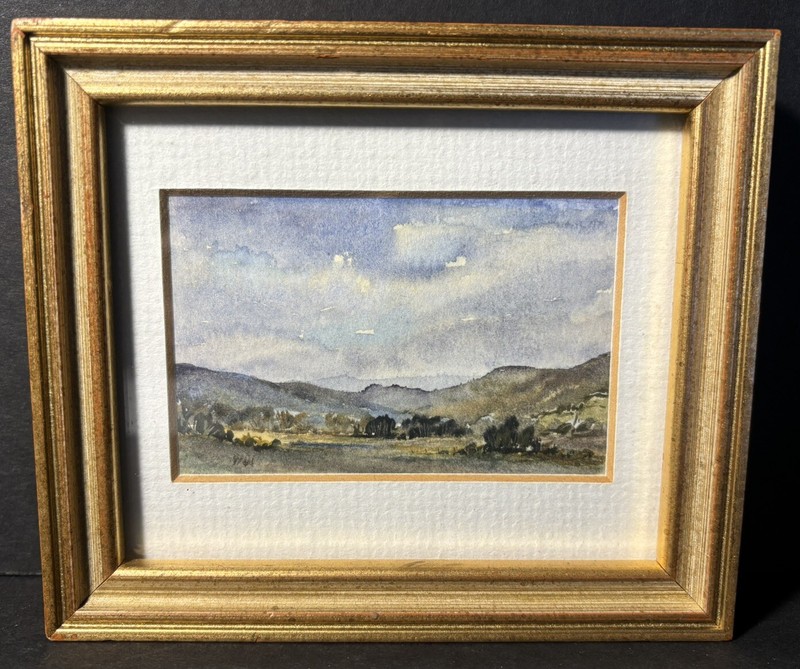 Original David J Weston Miniature Watercolor Painting