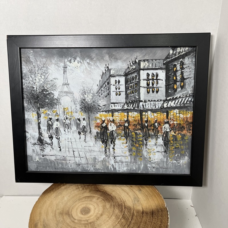 Stunning Original Sam Burnet Impressionist Oil Painting Paris France Signed