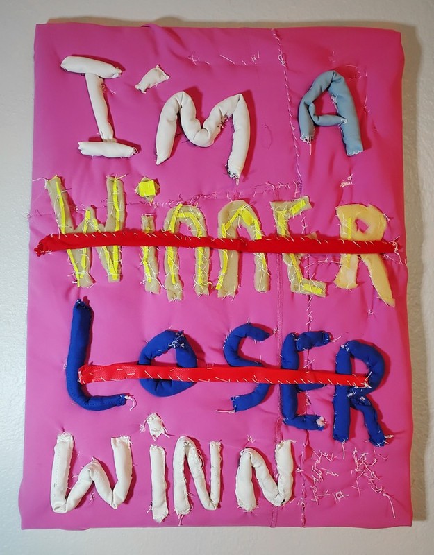 HAPPY GRAVE artist original plush painting art year 2026 «I’M A … NEVERMIND»