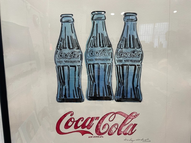 Andy Warhol Painting - Blue Coke Bottles. - Watercolor gallery