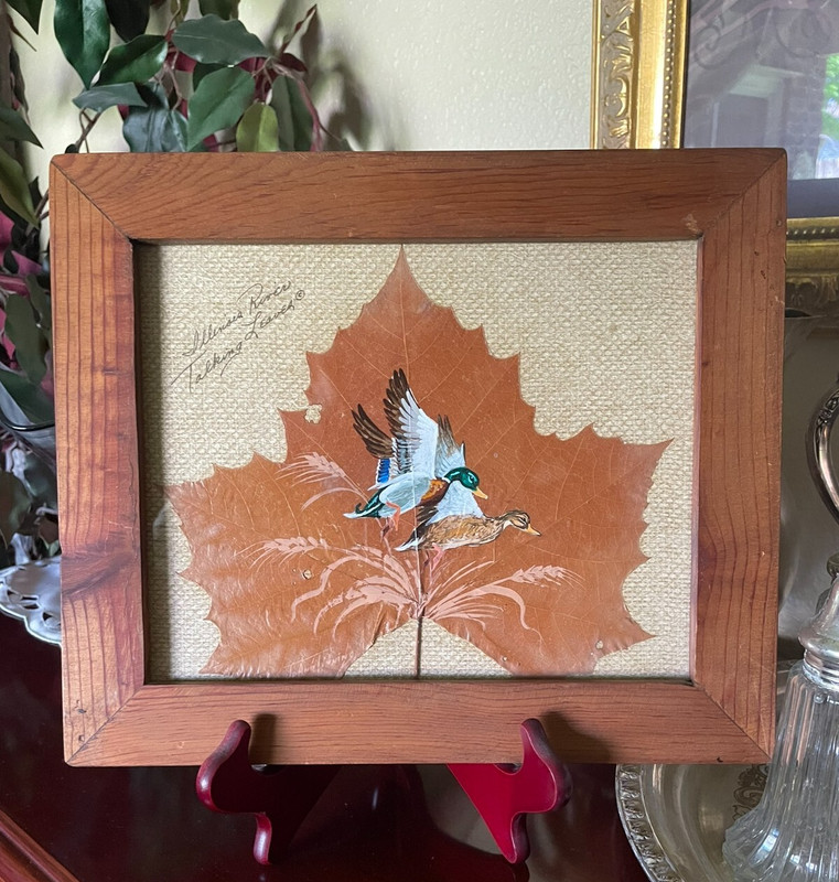 JoAnn Tinning Art Signed Original Illinois River Talking Leaves Framed Painting