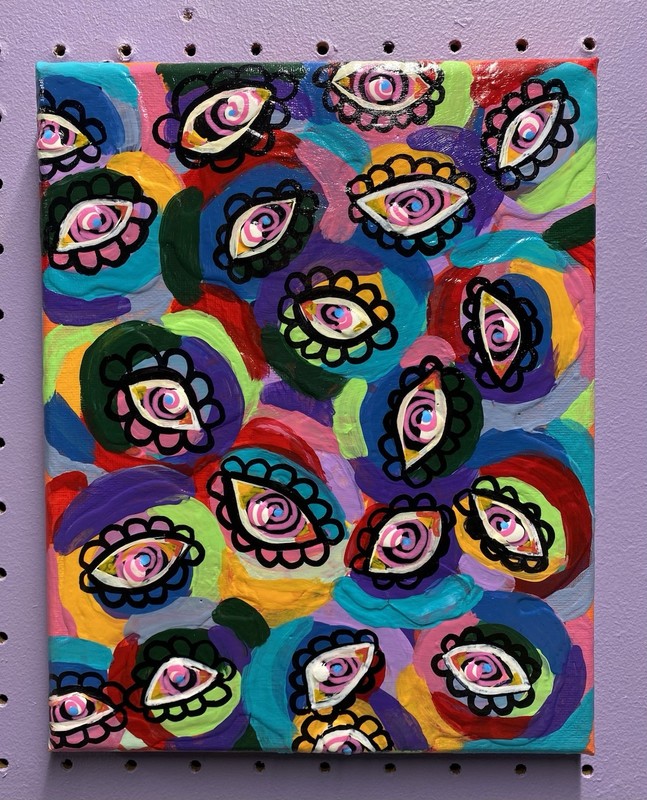 Original Art- Fiesta- Acrylic Painting- Canvas 8×10