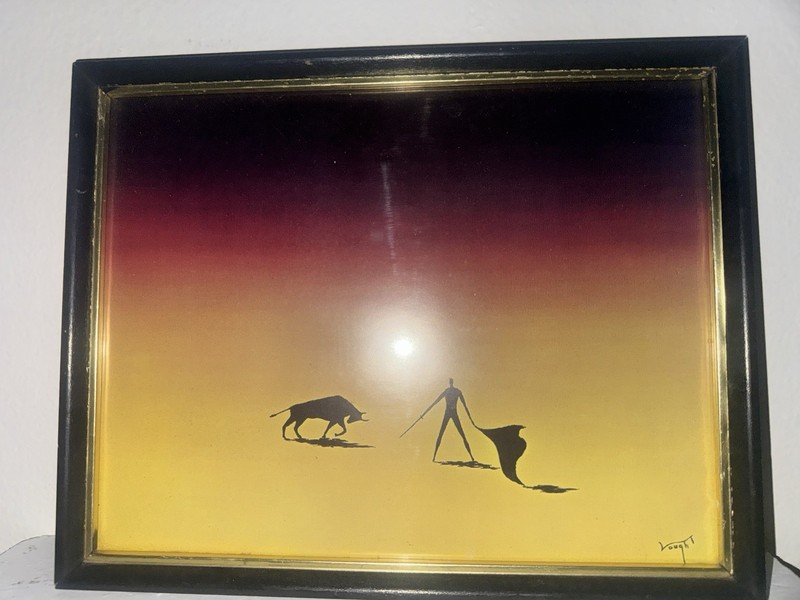 SALVADOR DALI STYLED SURREALISM MINIMALIST ORIGINAL ART VOUGHT BULLFIGHTER