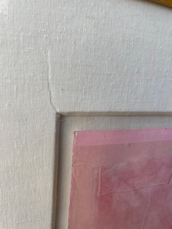 Gustavo Ramos Rivera Framed Mixed Media Monotype On Paper Framed Signed 28x20" gallery