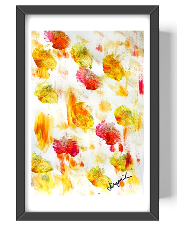 Guajardo Art Shooting Stars Meteor Shower 9X6 Paper Abstract Expressionism