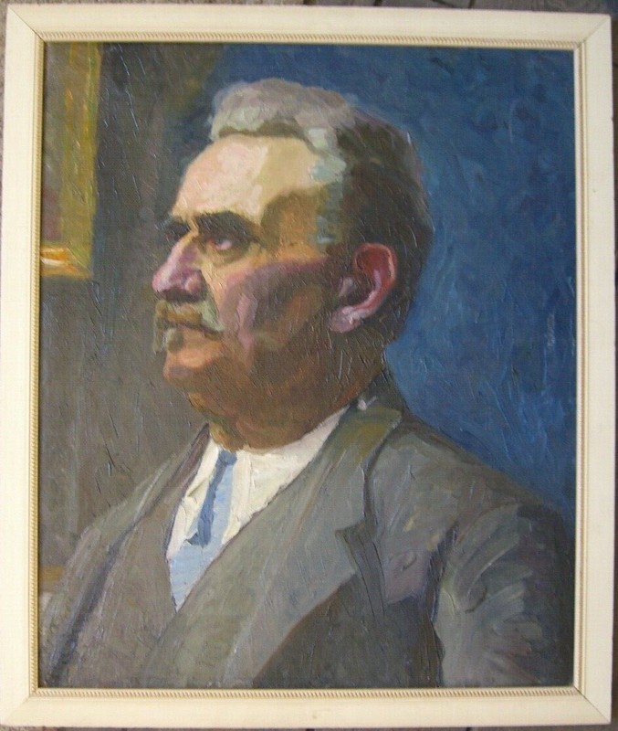 ::OIL PAINTING MAN LORD IN DRESS ° AROUND 1930 MANUFACTURER POLITICIAN? PORTRAIT PICTURE