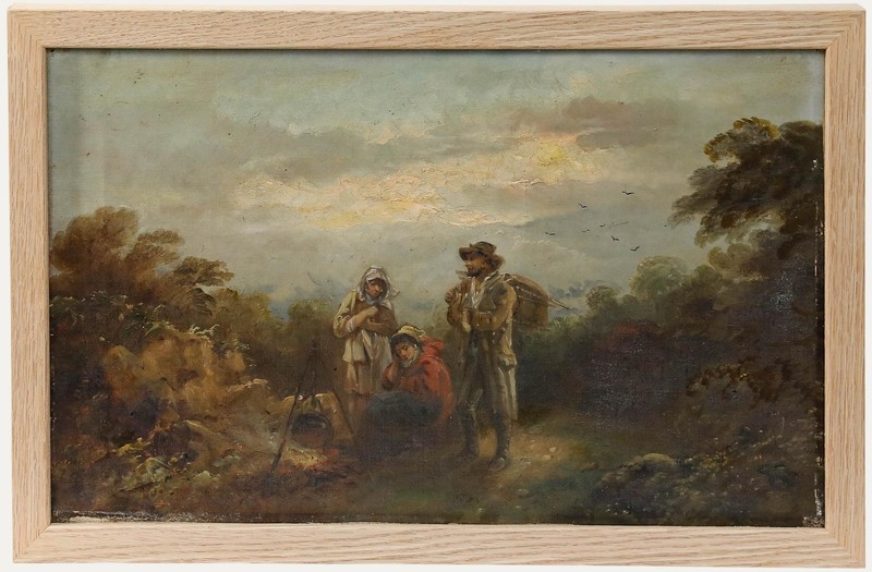 Attrib. Edgar Barclay (1842-1913) – Late 19th Century Oil, Keeping Warm