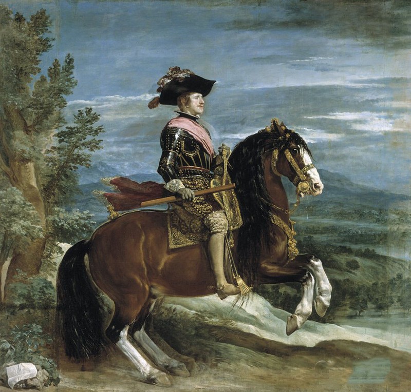 high quality oil painting handpainted on canvas-philip iv on horseback