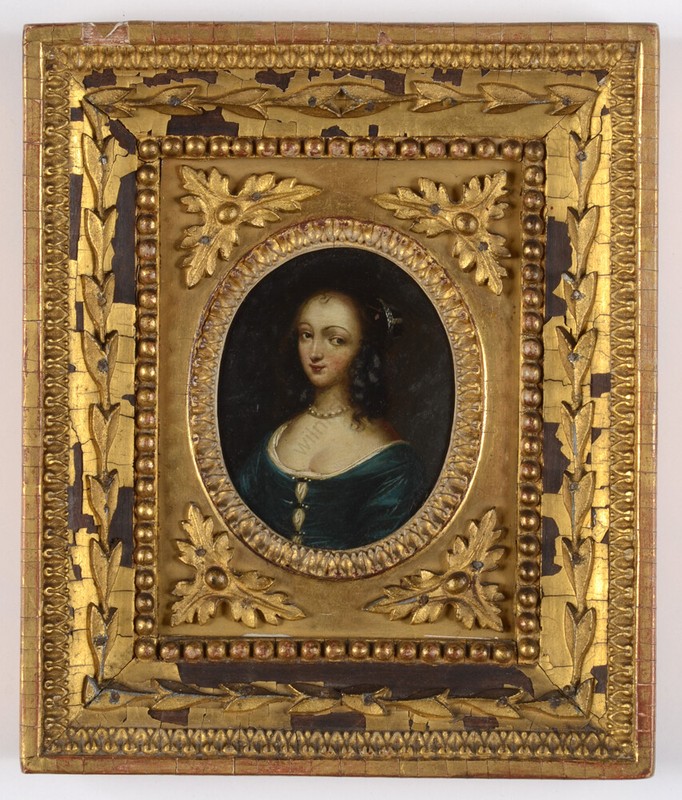 «Mary of Orange-Nassau», Dutch oil on copper miniature, ca 1650