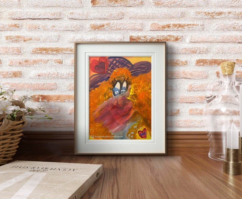 BLESSED#870 Funny Face Original Art Abstract Painting gallery