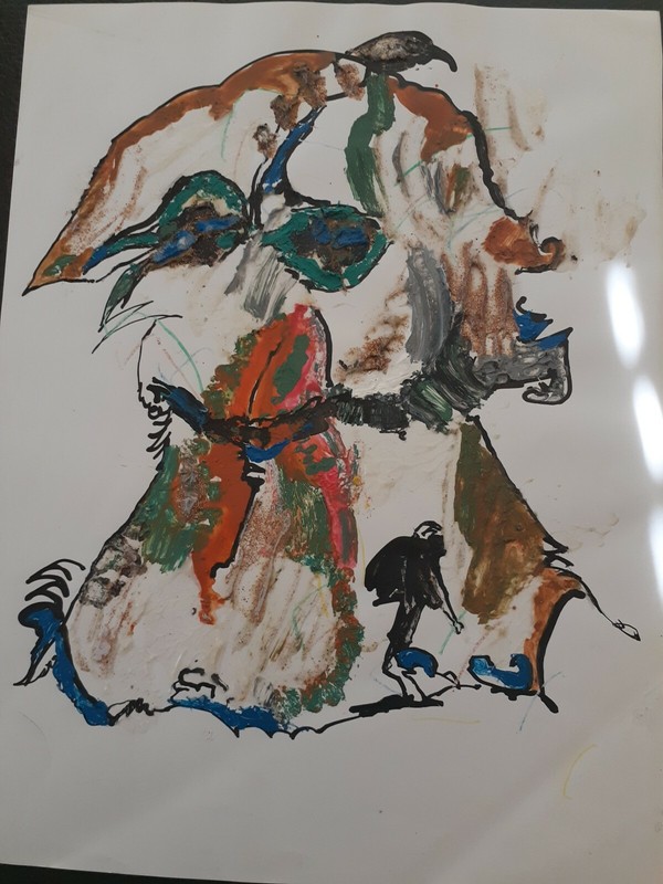 Listed Artist Charles Keeling Lassiter Original Expressio Abstract Mixed Media