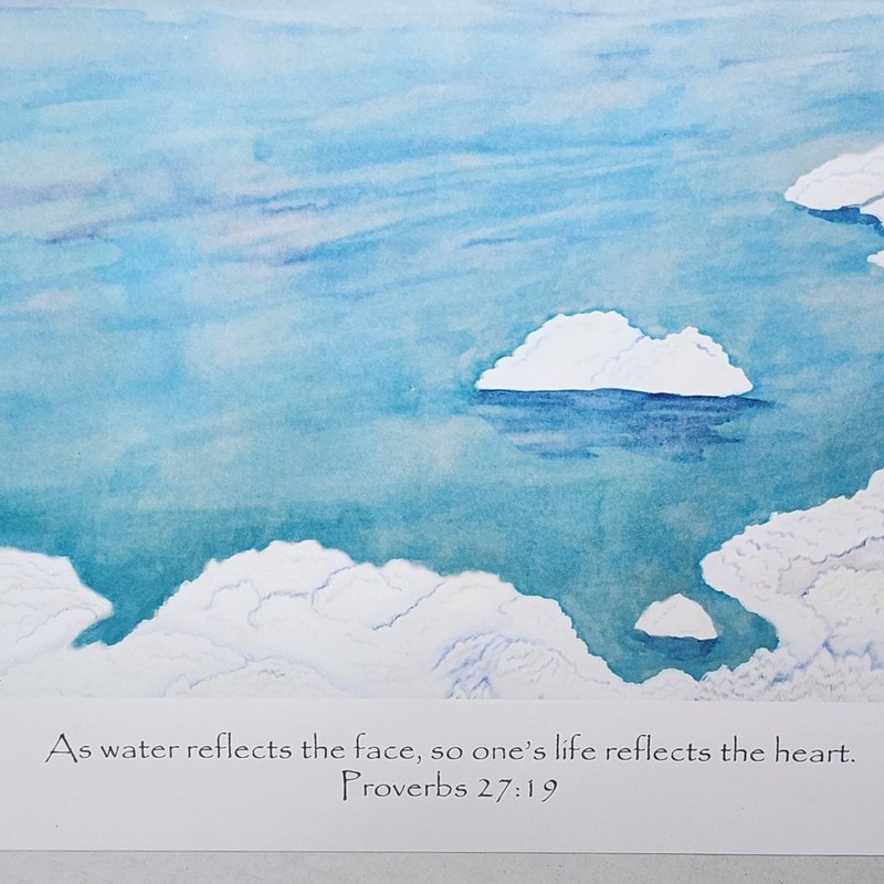 Watercolor Art Religious Nature Prints Set Of 3 Signed 11.5 X 8 Inches Approx gallery