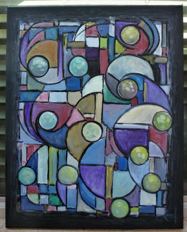 BRIGHTER DAYS AHEAD new oil painting original 16×20 BLACK canvas signed Crowell