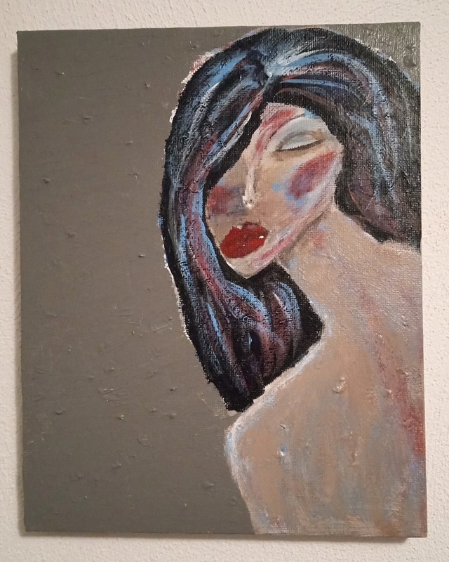 Original Abstract Acrylic Painting on an 8X10 Stretched Canvas Hand Painted
