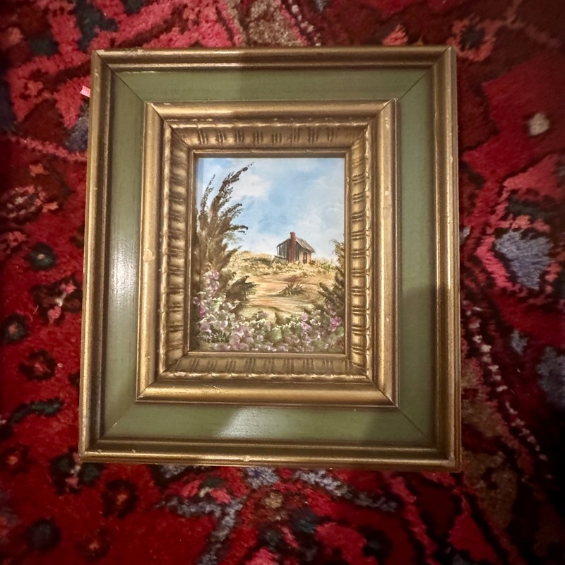 oil on board, landscape painting 5 x 8 great condition nature