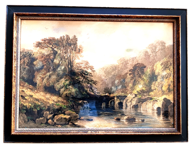 Listed British Artist – GEORGE ARTHUR FRIPP (1813-1896) W/C – 20″x14″. Signed