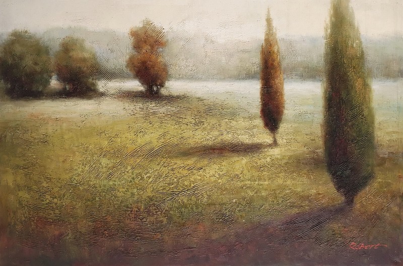 Mediterranean Landscape #4G-1, 24×36 -100% Hand painted Oil Painting on Canvas