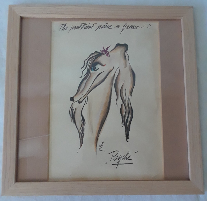 PSYCHE Art Framed Original Watercolor …The Prettiest Piece in Grace…!!